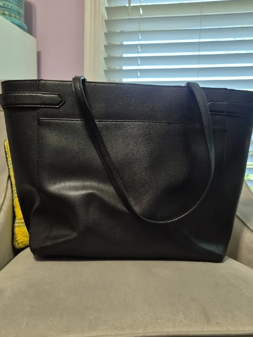 KATE SPADE Staci Large Black Leather Laptop Tote Bag - Picture 6 of 13
